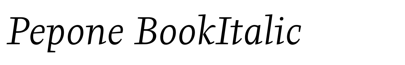 Pepone BookItalic